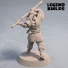 Acenii Barbarian Spearmen Pose 1 Back Fantasy Miniature