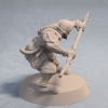 Acenii Barbarian Spearmen Pose 3 Back Fantasy Miniature