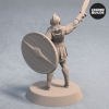 Soldier of Nemis with Sword and Shield Pose 1 Back Fantasy Miniature