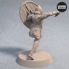 Soldier of Nemis with Sword and Shield Pose 2 Back Fantasy Miniature